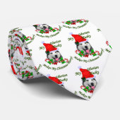 シベリアのハスキーのクリスマスプレゼント ネクタイ (ロール)