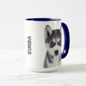 シベリアのハスキーのパーソナライズされたマグカップ マグカップ (正面右)