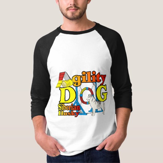 シベリアのハスキーの敏捷性 Tシャツ (正面)