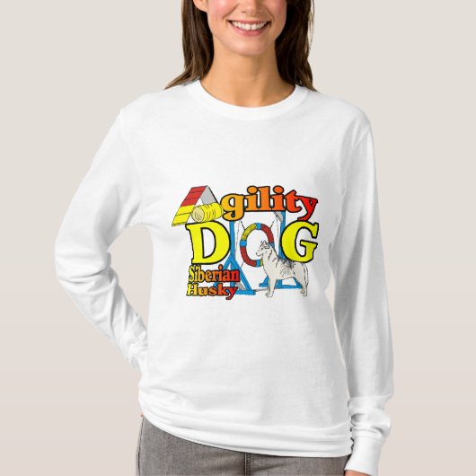 シベリアのハスキーの敏捷性 Tシャツ (正面)