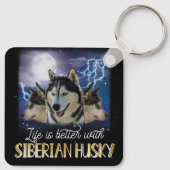 シベリアのハスキーの方が生活が好い キーホルダー (裏面)