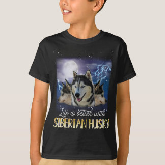 シベリアのハスキーの方が生活が好い Tシャツ