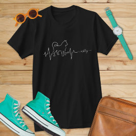シベリアのハスキーはハートビートドッグペット Tシャツ
