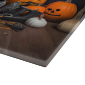 シベリアのハスキーカボチャのハロウィーン怖い カッティングボード (角)