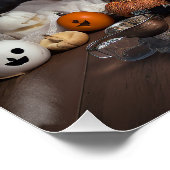 シベリアのハスキーカボチャのハロウィーン怖い ポスター (コーナー)