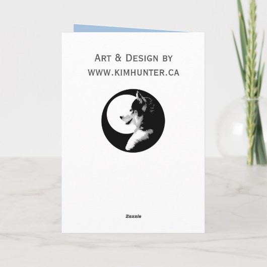 シベリアのハスキーカードアラスカンマラムートカード カード (裏面)