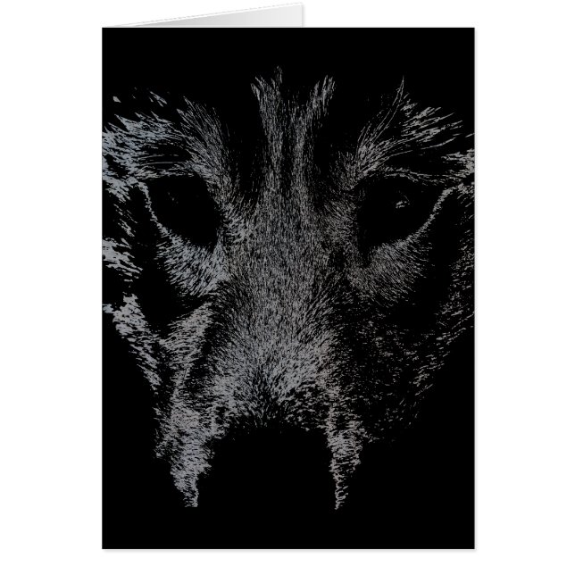 シベリアのハスキーカードマラムートウルフドッグカード (正面)