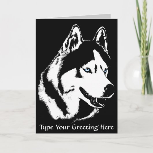 シベリアのハスキーカード/アラスカのマラムートカード – お客様 シーズンカード (正面)