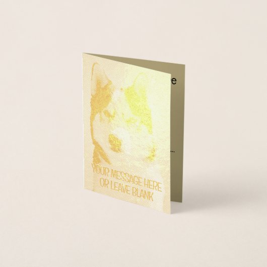 シベリアのハスキーカード/アラスカンマラムートカー空白のド 箔カード (正面)