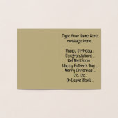 シベリアのハスキーカード/アラスカンマラムートカー空白のド 箔カード (内部)