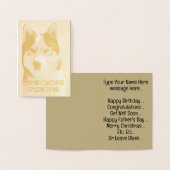 シベリアのハスキーカード/アラスカンマラムートカー空白のド 箔カード (ディスプレー)