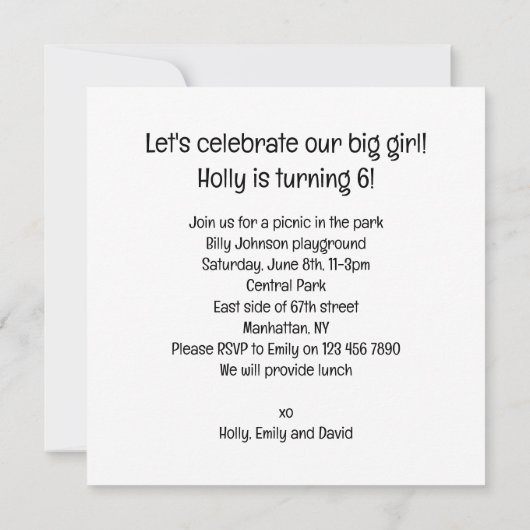 シベリアのハスキーカード、ハスキーカード、犬の誕生日 招待状 (裏面)