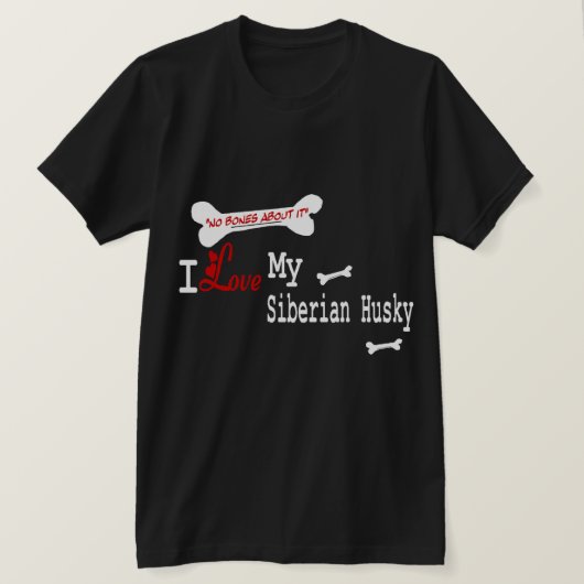 シベリアのハスキーギフト Tシャツ (デザイン正面)