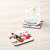 シベリアのハスキークリスマスとオーナメントギフトボックス コースター (右側)