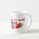 シベリアのハスキークリスマスとオーナメントギフトボックス コーヒーマグカップ (正面右)
