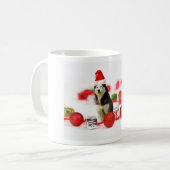 シベリアのハスキークリスマスとオーナメントギフトボックス コーヒーマグカップ (正面左)