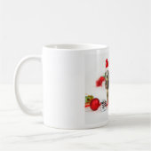 シベリアのハスキークリスマスとオーナメントギフトボックス コーヒーマグカップ (左)