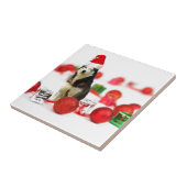 シベリアのハスキークリスマスとオーナメントギフトボックス タイル (側面)