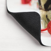 シベリアのハスキークリスマスとオーナメントギフトボックス マウスパッド (コーナー)