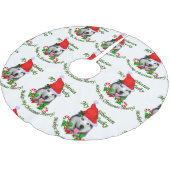 シベリアのハスキークリスマス ブラッシュドポリエステルツリースカート (アングル)