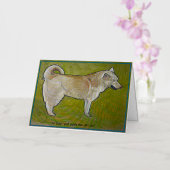 シベリアのハスキーグリーティングカードカード 箔グリーティングカード (蘭)