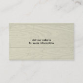 シベリアのハスキーシルエットフェイクオンウッド 名刺 (裏面)