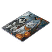 シベリアのハスキーハロウィン不気味 ノートブック (左側)