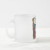 シベリアのハスキーハロウィンTシャツ フロストグラスマグカップ (左)