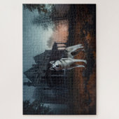 シベリアのハスキーハロウィーン怖い ジグソーパズル (縦)