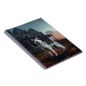 シベリアのハスキーハロウィーン怖い ノートブック (右側)