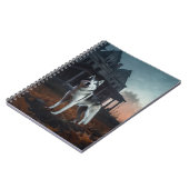 シベリアのハスキーハロウィーン怖い ノートブック (左側)