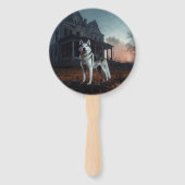 シベリアのハスキーハロウィーン怖い ハンドファン (裏面)