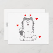 シベリアのハスキーバレンタイン シーズンカード (正面/裏面)