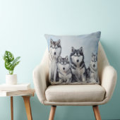 シベリアのハスキーパック クッション (椅子)