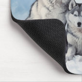 シベリアのハスキーパック マウスパッド (コーナー)