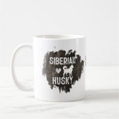 シベリアのハスキーパパ犬は恋人の父の日を育てる コーヒーマグカップ (左)