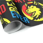 シベリアのハスキーパパ、犬のパパ、愛犬家ギフト ラッピングペーパー (ロールコーナー)