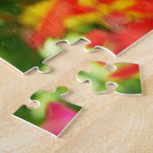 シベリアのハスキーパピーインフラワーズパズル ジグソーパズル (側面)