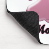 シベリアのハスキーマピンクポープリント マウスパッド (コーナー)