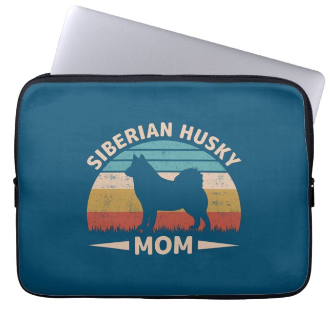 シベリアのハスキーママ特別ボンドのハスキーママ ラップトップスリーブ (正面)