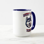 シベリアのハスキー何のフラフマグ マグカップ (正面右)