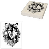 シベリアのハスキー動物のアートカラーリングページ ラバースタンプ (押印)