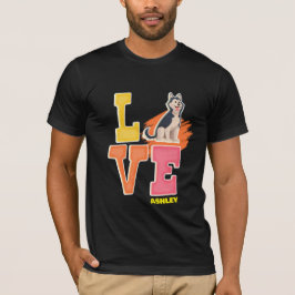 シベリアのハスキー好き可愛い色 Tシャツ