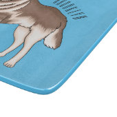 シベリアのハスキー漫画イラストレーション カッティングボード (角)