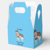 シベリアのハスキー漫画イラストレーション フェイバーボックス (オープン)