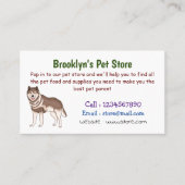 シベリアのハスキー漫画イラストレーション 名刺 (正面)