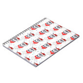 シベリアのハスキー犬がクリスマススターを育てる ノートブック (左側)