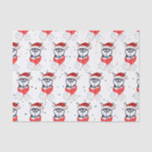 シベリアのハスキー犬がクリスマススターを育てる 薄葉紙 (正面)