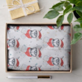 シベリアのハスキー犬がクリスマススターを育てる 薄葉紙 (ギフト)