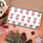 シベリアのハスキー犬がクリスマススターを育てる 薄葉紙